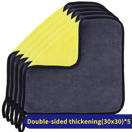 AutoClean Microfiber Towel Set 1/3/5pcs Car Detailing Drying Cloth Soft Absorbent