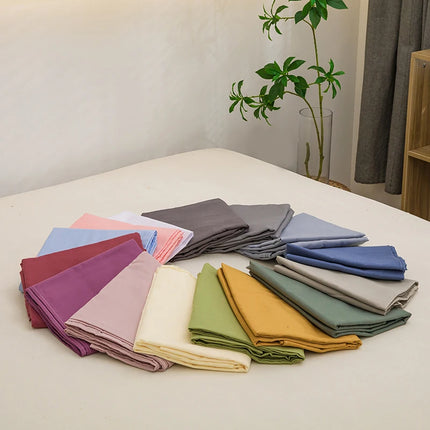 Okeywow solid color single or double bed sheet for dormitory bedding, machine washable, with pillowcase not included.