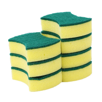 Okeywow Nano Emery Kitchen Dish Sponge for rust stain removal, shown in a close-up image of the cleaning sponge.