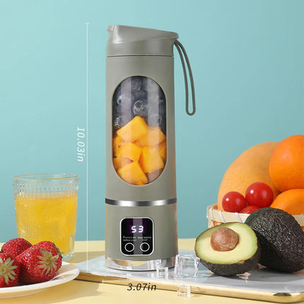 Portable 10-Blade Juicer Blender 450ml USB Rechargeable Ice Crusher