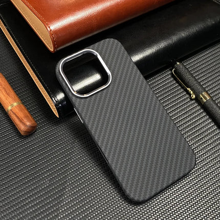 AeroForge MagSafe Case for iPhone 17/17 Pro Max/16/15/14/13 Alloy Lens 3D Relief Carbon Texture PC Cover