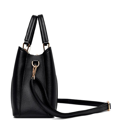 Women Leather Crossbody Bag 3-Layer Large Capacity Shoulder Tote Designer Messenger Bag
