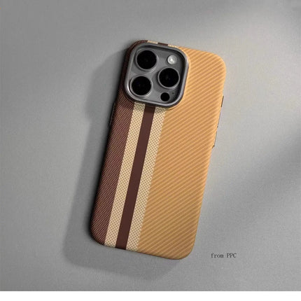 OKEYWOW iPhone 16/15/14 Pro Max carbon fiber MagSafe case with magnetic wireless charging and camera ring armor cover