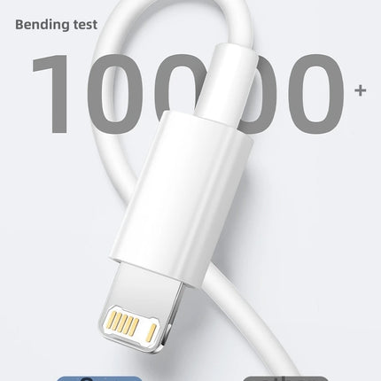 OKEYWOW 35W PD USB-C fast charging cable for iPhone 15 to 11 Pro Max, showing a close-up of the cable and connector on a white background.