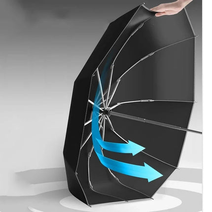 MOORRLII Windproof Inverted Folding Umbrella Automatic Lightweight Strong Luxury Rain Parasol