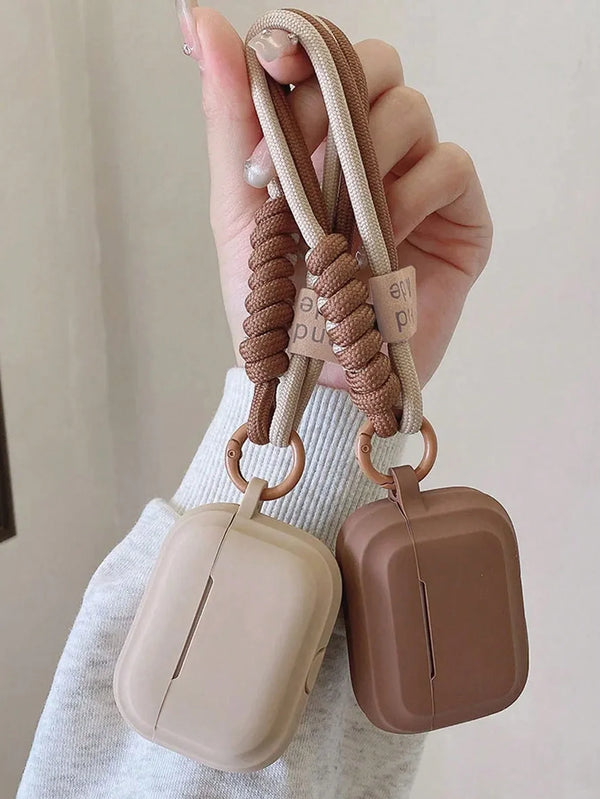 Soft Silicone AirPods Case with Smile Strap – Protective Cover for AirPods 1/2/3/Pro/4