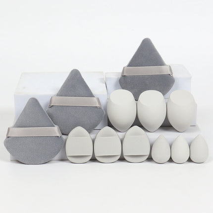 Velvet Cloud 12 Piece Makeup Sponge Set Powder Puffs Mini Cushion Eggs Beauty Blenders