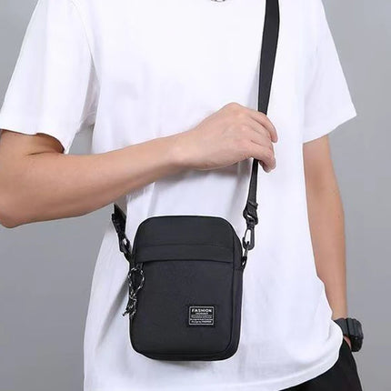 Men’s nylon shoulder bag by OKEYWOW featuring a single strap, designed for daily use and casual crossbody carrying.