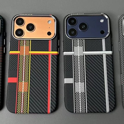 CarbonEdge MagSafe Armor Case for iPhone 17/17 Pro Max/16 Pro/15/14/13 Ultra Thin Alloy Lens Wireless Cover