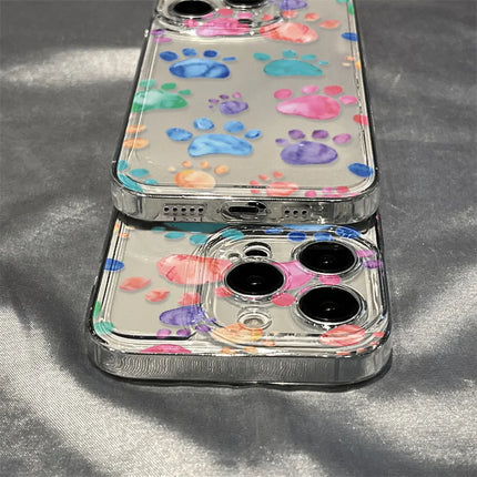 Transparent silicone iPhone case with cat ear design by OKEYWOW, shockproof cover for iPhone 11 to iPhone 17 Pro Max.