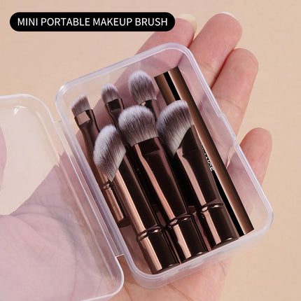 Velora Beauty Dual End Makeup Brush Set Travel Contour Concealer Eyeshadow Tool with Box