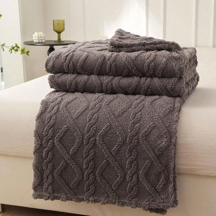 CloudSoft Coral Fleece Blanket Lightweight Sofa Bed Nap Throw Cover