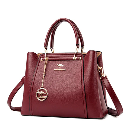 Women Leather Crossbody Bag 3-Layer Large Capacity Shoulder Tote Designer Messenger Bag