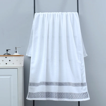 PureCotton 2pcs Black Bath Towels Set Absorbent Terry Shower Beach Yoga Towels