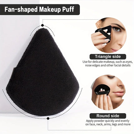 Velora Beauty Triangle Powder Puff Set 3/5/6pcs Soft Plush Makeup Foundation Powder Puff