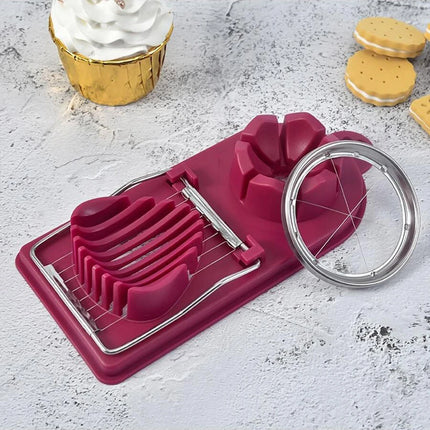 EggSlice 2-in-1 Stainless Steel Egg Slicer & Wedge Cutter