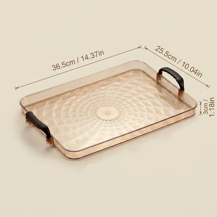 Clear PET Vanity Organiser Tray with Handles