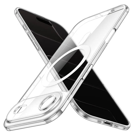 OKEYWOW MagSafe hybrid silicone case for iPhone 17–11 with camera protection and magnetic hard cover design