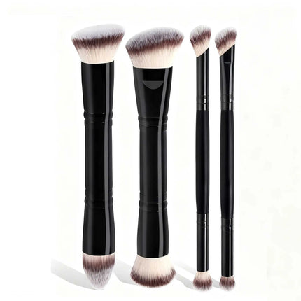 ProBlend 4-Piece Dual-Ended Face Makeup Brush Set with Box