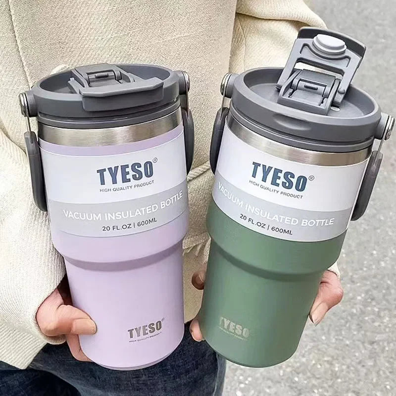 Tyeso Coffee Cup Thermos Bottle Stainless Steel Double-layer Insulation Cold And Hot Travel Mug Vacuum Flask Car Water Bottle