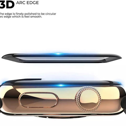 Apple Watch Series 9/8/7/6/5/4/3/SE ceramic screen protector by OKEYWOW for 38mm to 49mm models, clear and durable.