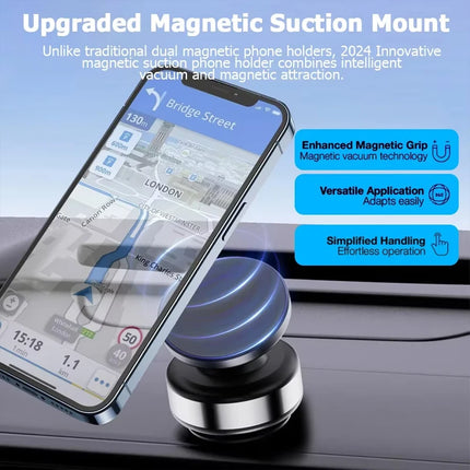 GripFold Magnetic Suction Phone Holder Double Sided Foldable Vacuum Mount Stand
