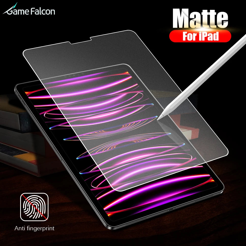 Matte Tempered Glass Screen Protector for iPad Air (4, 5), Mini 6 (2021): Paper-Like Screen Protector for iPad Pro 12.9, 11 (10th, 9th Generation), 10.2, 9.7