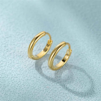 LunaHoop 925 Sterling Silver Round Hoop Earrings