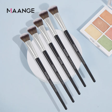 Velora Beauty 5pcs Makeup Brush Set Foundation Concealer Contour Blush Soft Fiber Tools