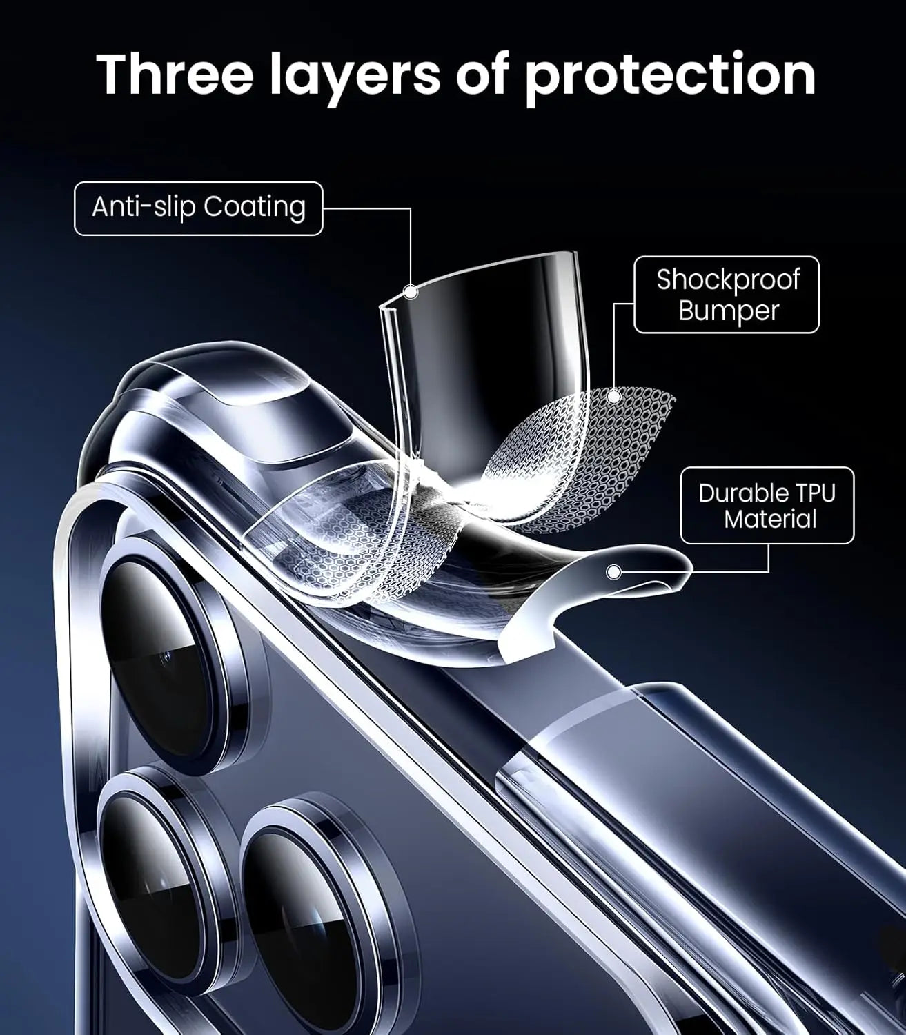 Clear Shockproof Case for iPhone 17/17 Pro/17 Pro Max – Anti-Yellowing 2025 Protective Bumper Cover