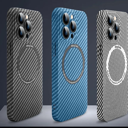 OKEYWOW iPhone carbon fiber case with ultra-thin design, camera protection, hard back cover for iPhone 11 to 17 Pro Max and XR XS