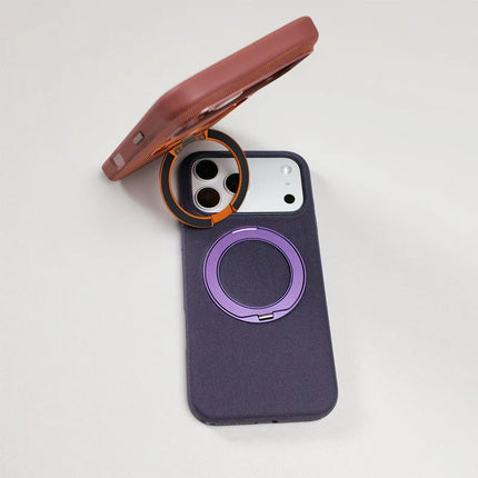 WeaveSpin MagSafe Case for iPhone 17/16/15/14/13 Pro Max 360° Rotating Stand Frosted Cover