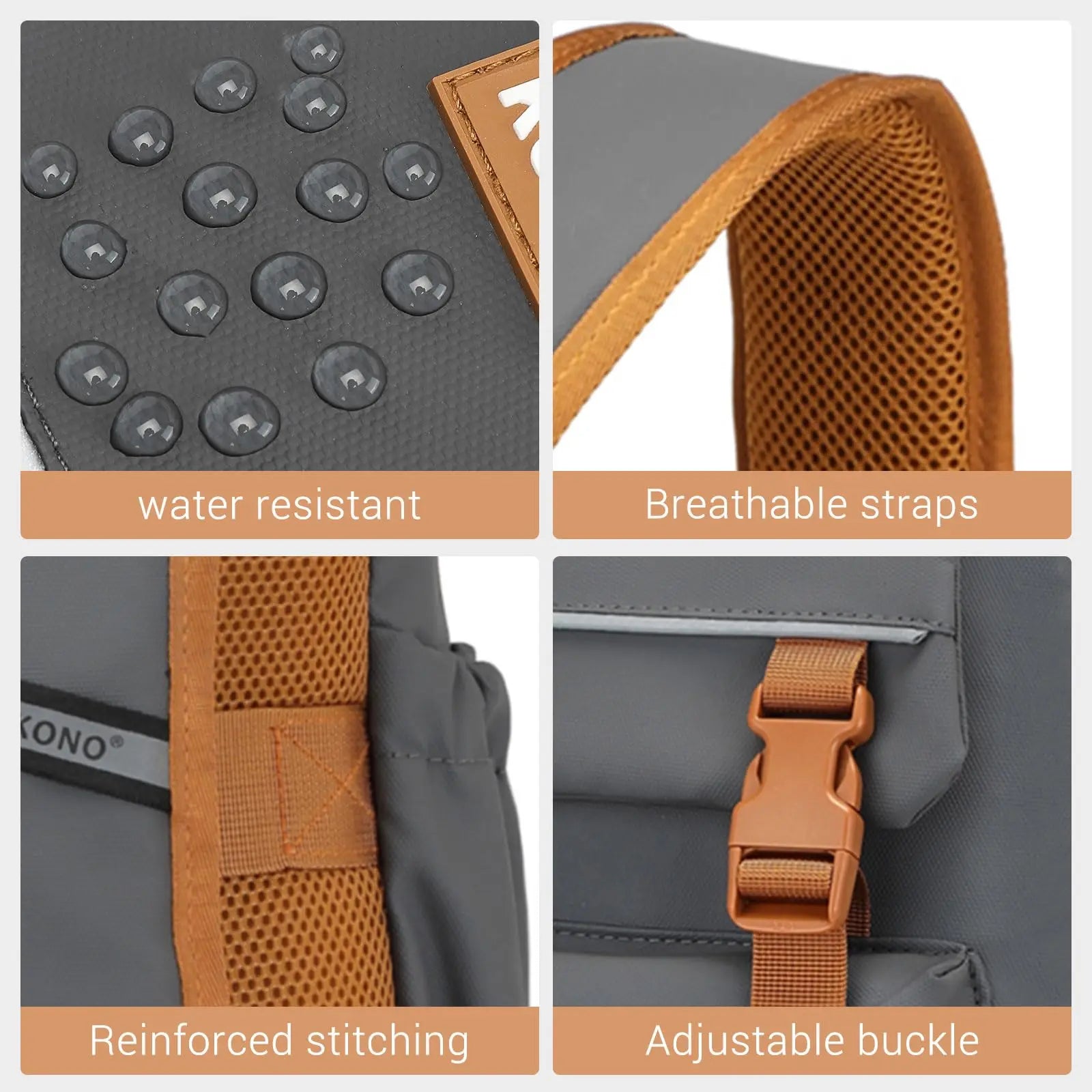 Men's Travel Backpack - Waterproof Weekender Bag with Adjustable Buckle & Multiple Pockets for Sport & Outdoor