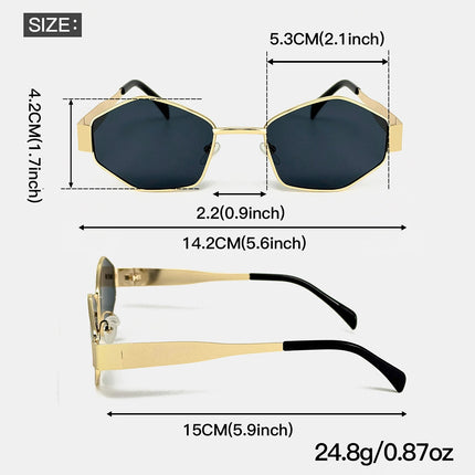 DuoShape Oval & Polygonal Sunglasses Set – 2 Pack