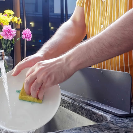Silicone Sink Splash Guard Suction Cup Water Barrier Kitchen Dishwashing Protector