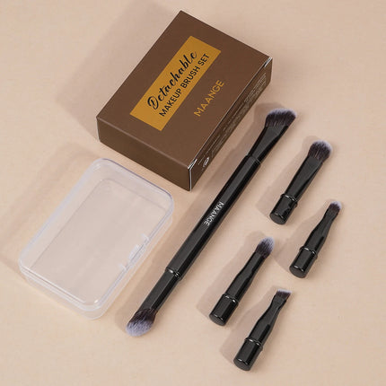 Velora Beauty Dual End Makeup Brush Set Travel Contour Concealer Eyeshadow Tool with Box