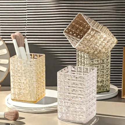 WORTHBUY Clear Makeup Brush Holder & Cosmetic Organiser