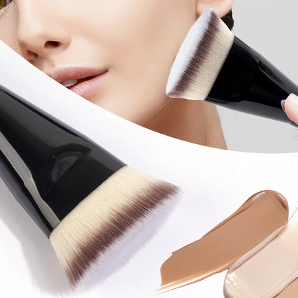 Velora Beauty 2pcs Flawless Makeup Brush Flat Angled Foundation Contour Concealer Tool