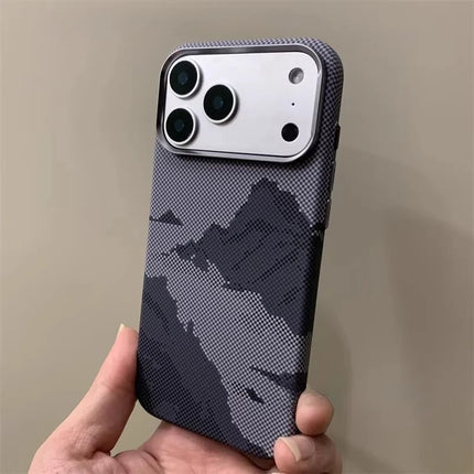 RiverPeak MagCase for iPhone 17/16 Pro Max Carbon Texture Hard PC Alloy Camera Bumper Cover