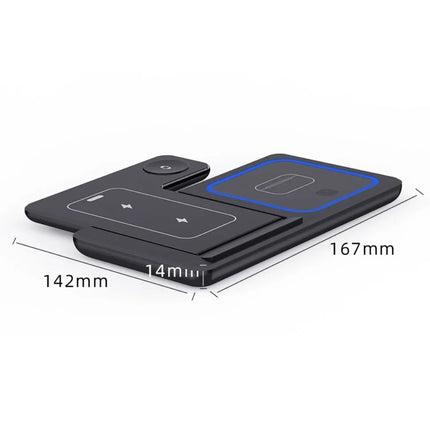 FoldMate 3in1 30W Wireless Charging Station for iPhone 17–12 Pro Max Watch AirPods Fast Dock
