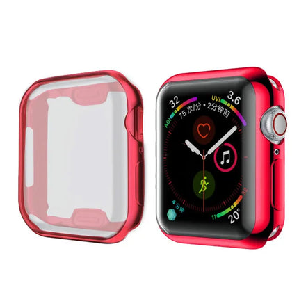 OKEYWOW Apple Watch Silicone Bumper Case and Screen Protector for Series 9, 8, 7, SE, 44mm, 40mm, 38mm, 41mm, 45mm, 49mm.