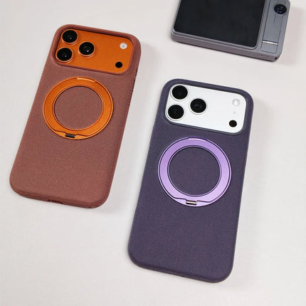 WeaveSpin MagSafe Case for iPhone 17/16/15/14/13 Pro Max 360° Rotating Stand Frosted Cover