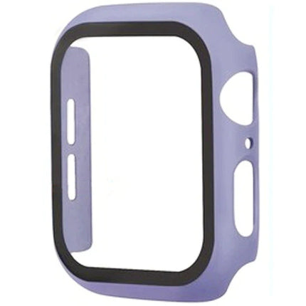 OKEYWOW Apple Watch tempered glass bumper case and screen protector for Series 9 to SE, fitting 38mm to 45mm models.