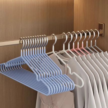 Set of 20/30 heavy-duty metal clothes hangers with anti-slip design, ideal for space-saving closet organization by OKEYWOW