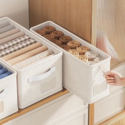 OKEYWOW wardrobe clothes organizer box for underwear storage, space-saving basket fitting narrow gaps in closet or wardrobe.