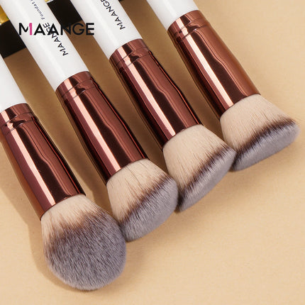 Velora Beauty 4pcs Makeup Brush Set with Case Foundation Concealer Powder Soft Dense Bristles