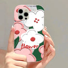 OKEYWOW iPhone oil painting flower shockproof soft back cover for iPhone 11 Pro Max, XR, XS, SE, 12, 13, 14, 15, 16 models.