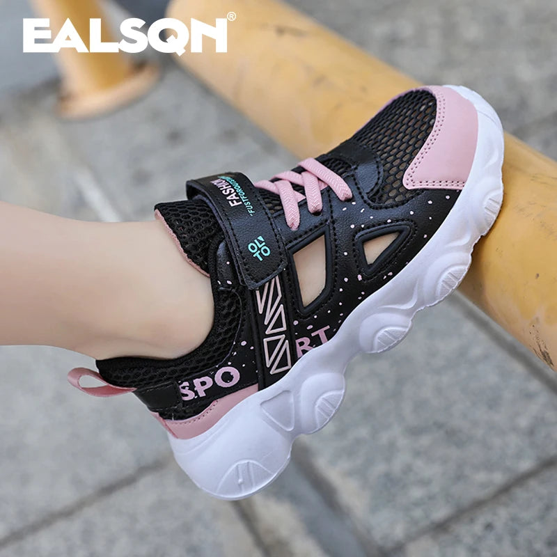 Pink Mesh Sneakers for Girls and Boys: Lightweight, Breathable Shoes for Autumn Adventures