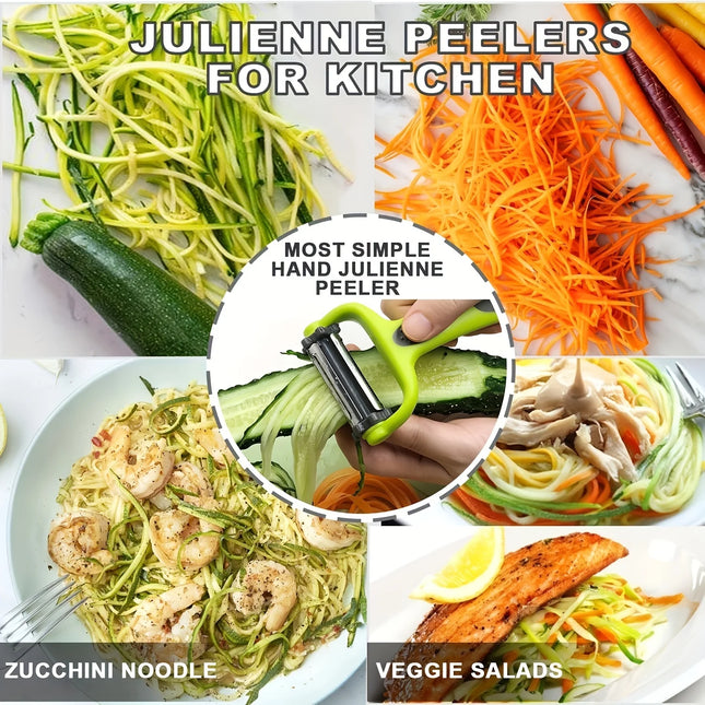 TriCut 3in1 Kitchen Peeler Knife Grater Shredder Multifunction Fruit Vegetable Tool