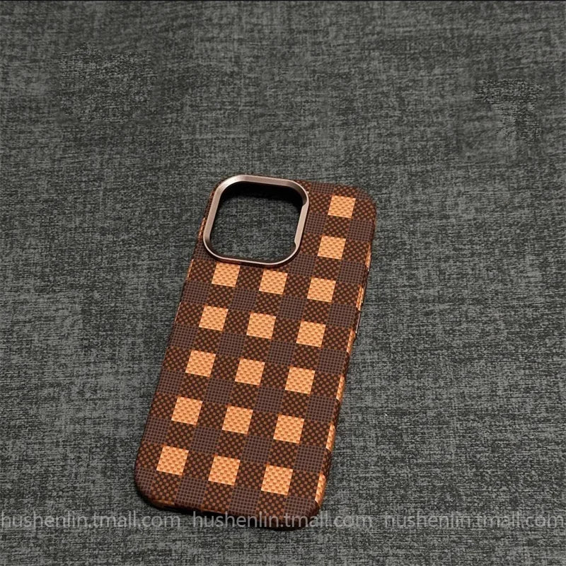 2026 New Mountain Relief Carbon Case for iPhone 16 15 Pro Max MagSafe Back Cover Hard PC Buttons Frame Protective Phone Shell